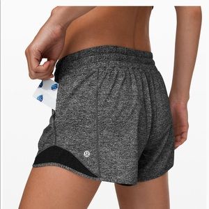 Lululemon Heather Grey Hotty Hot Shorts 8 Tall